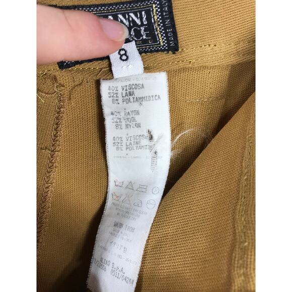 Gianni Versace Couture VTG Women's 42/8 Pants Gold Designer Chic Professional - Picture 6 of 8